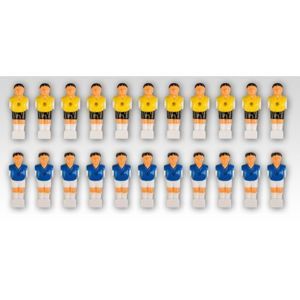 Tuin 1430 Náhradné figúrky na stolný futbal žltá modrá 22 ks