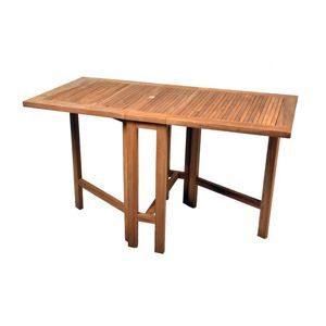 Divero 1593 Záhradný skladací stôl z teakového dreva
