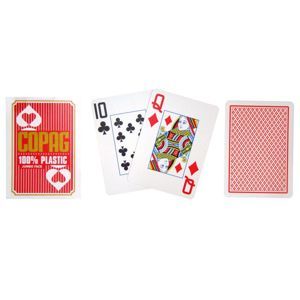 Poker karty Copag Jumbo 2 rohy Red