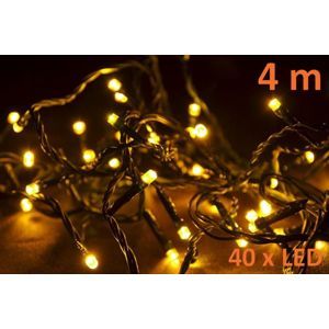 Vianočná LED reťaz - 4 m, 40 LED, teple biela