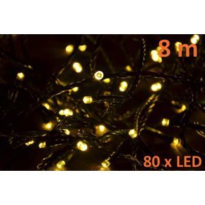 Vianočné LED osvetlenie 8 m - teplá biela, 80 diód