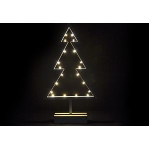 Vianočná dekorácia - stromček na stojančeku - 38 cm, 20 LED