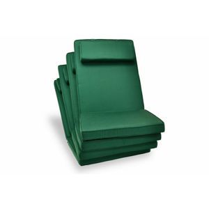 4 x kvalitný poťah na stoličku s vysokým operadlom Garth, zelený