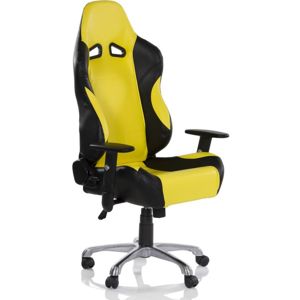 Kancelárska otočná stolička RS Series, čierna/žltá
