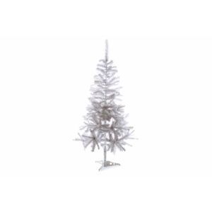 Umelý vianočný strom s trblietavým efektom - 150 cm, biely