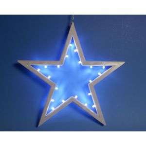 Nexos 33494 Vianočná závesná hviezda - 25,5 cm, 20 LED, studeno biela