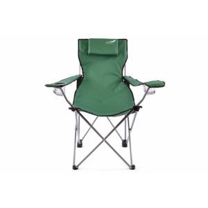 Skladacia kempingová stolička DIVERO s vankúšikom – zelená