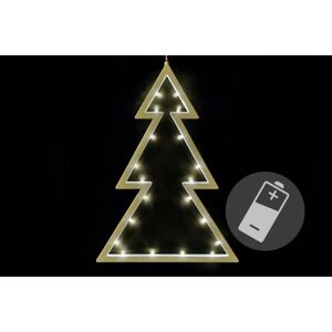 Vianočná dekorácia - stromček - teplá biela, 20 LED, 29,5 cm