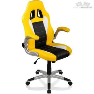 Otočná kancelárska stolička GT Series One - žltá/čierna/biela