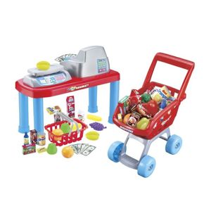 Hrací set G21 detská pokladňa + nákupný vozík s príslušenstvom