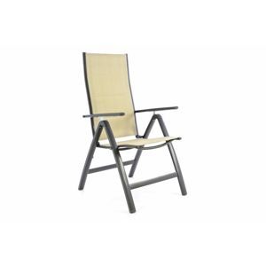 Záhradná skladacia stolička DELUXE – krémová