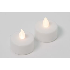 Dekoratívna sada - 2 čajové sviečky – biela