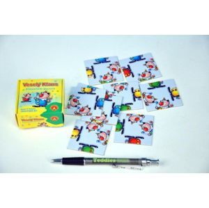 Hlavolam Puzzle Veselý klaun 9 kartiček v krabičce 6x6cm