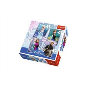 Puzzle Ledové království/Frozen 4v1 v krabici 28x28x6cm