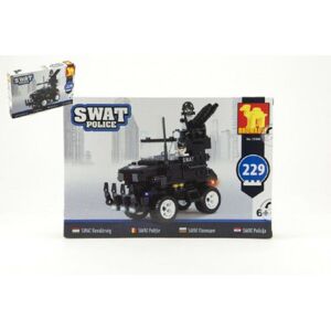 Stavebnice Dromader SWAT Policie Auto 229ks plast v krabici 32x21,5x5cm