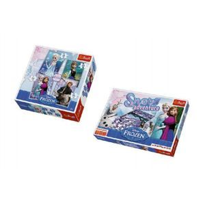 PACK Hra Sněhové dobrodružství Ledové království/Frozen + Puzzle 4v1 20,5x28,5cm mix druhů v krabici