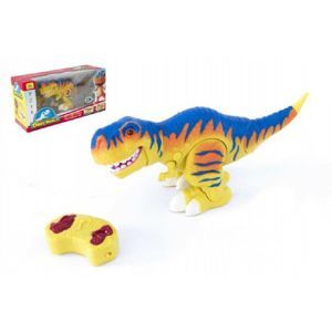 Dinosaurus chodící RC plast 38cm na baterie se zvukem se světlem 2,4GHz v krabici