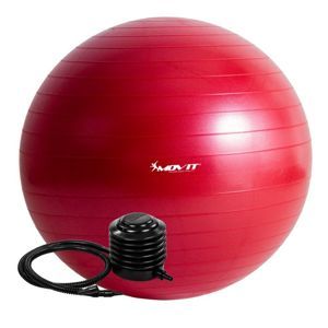 Gymnastická lopta MOVIT s pumpou – 75 cm – červená