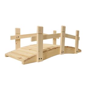 Záhradný drevený most bez povrchovej úpravy - 71 cm