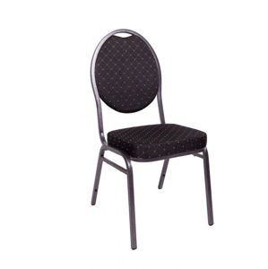 Chair HERMAN 1145 Kongresová stolička kovová - čierna