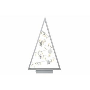 Svetelná dekorácia sivá - Vianoce - 20 LED teplá biela