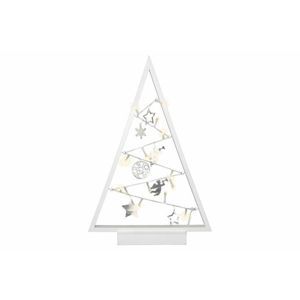 Svetelná dekorácia biela - Vianoce - 15 LED teplá biela