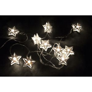 Vianočná dekoratívna reťaz HOLZ - biela hviezda - 10 LED