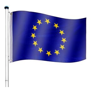 Vlajkový stožiar vrátane vlajky Európska únia - 650 cm