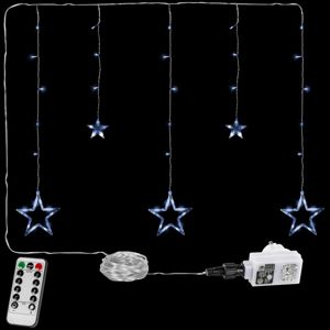 VOLTRONIC 67310 Vianočný záves - 5 hviezd, 61 LED, studeno biely + ovládač