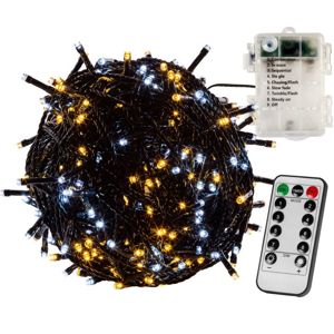 VOLTRONIC Vianočná reťaz 10m, 100 LED, teple a studeno biela