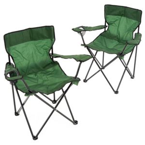 Sada 2 ks skladacích stoličiek - zelené