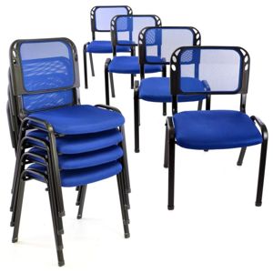 Sada stohovateľných stoličiek - 8 ks, modrá