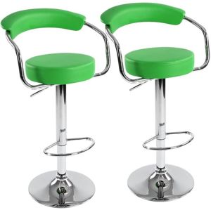 Sada barových stoličiek 2 ks, zelená, 53 x 105 x 52 cm