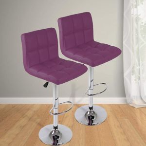 Sada barových stoličiek, fialová, 2 ks