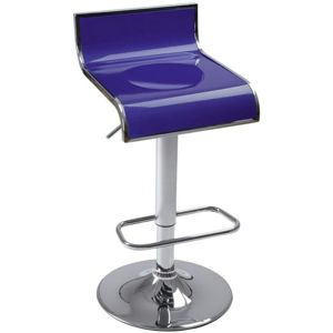 Plastová barová stolička, modrá