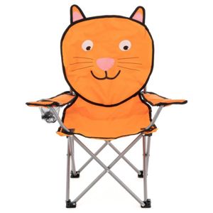 Detská skladacia kempingová stolička - motív mačka