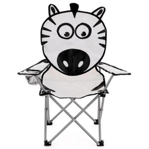 Detská skladacia kempingová stolička - motív zebra