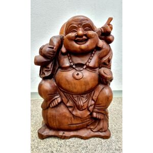 Drevená socha Budha, sediaca, 40 cm
