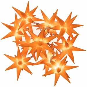 Nexos 86220 Vianočné LED hviezdy - 10 LED, oranžové, priehľadný kábel