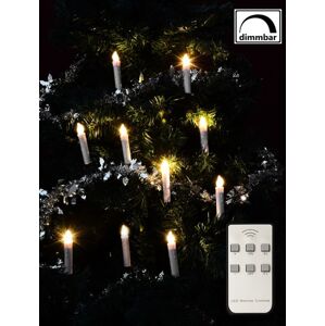 Nexos 90844 Vianočné sviečky na stromček -  teplá biela, bezdrôtové, 10 ks