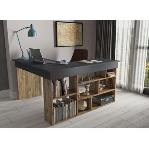 Kancelársky stôl, 120 x 72 x 40 cm, antracit, borovica